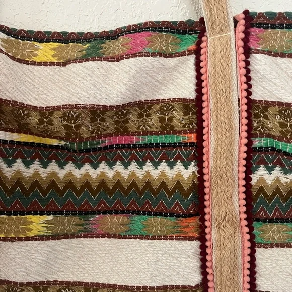 Multicolor Patterned Tote Bag - Picture 2 of 11